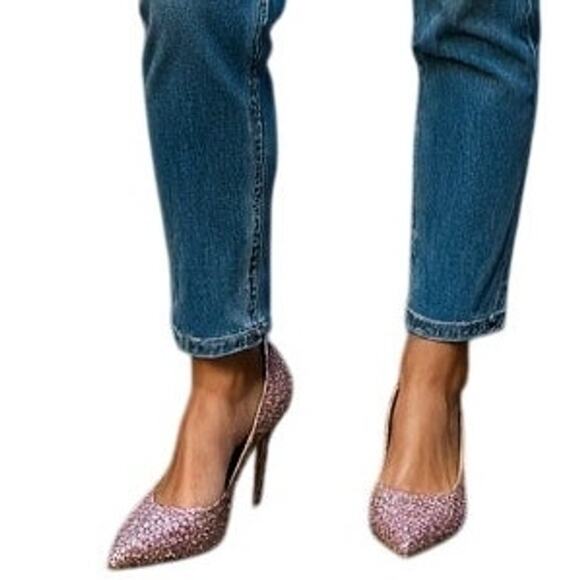 Steve Madden Glitter Pumps Women's size 9M Multicolor with Gold 4.5 Heel Shoes - Picture 2 of 13